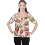 Strawberry Fruit Cutout Shoulder T-Shirt