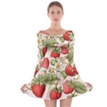 Strawberry Fruit Long Sleeve Skater Dress