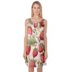 Strawberry Fruit Sleeveless Satin Nightdress