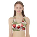 Strawberry Fruit Sports Bra with Border