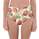 Strawberry Fruit Reversible High-Waist Bikini Bottoms