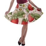 Strawberry Fruit A-line Skater Skirt