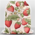 Strawberry Fruit Drawstring Bag (Large)