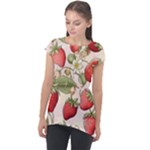 Strawberry Fruit Cap Sleeve High Low Top