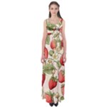 Strawberry Fruit Empire Waist Maxi Dress