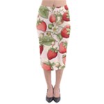 Strawberry Fruit Midi Pencil Skirt