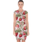 Strawberry Fruit Capsleeve Drawstring Dress 