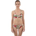 Strawberry Fruit Wrap Around Bikini Set