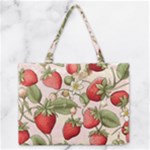 Strawberry Fruit Zipper Medium Tote Bag
