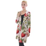 Strawberry Fruit Hooded Pocket Cardigan