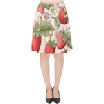 Strawberry Fruit Velvet High Waist Skirt
