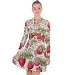 Strawberry Fruit Long Sleeve Panel Dress