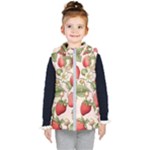 Strawberry Fruit Kids  Hooded Puffer Vest