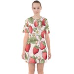Strawberry Fruit Sixties Short Sleeve Mini Dress
