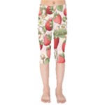 Strawberry Fruit Kids  Capri Leggings 