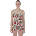 Strawberry Fruit Tie Front Two Piece Tankini