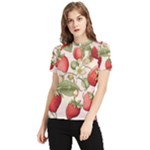 Strawberry Fruit Women s Short Sleeve Rash Guard