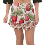 Strawberry Fruit Fishtail Mini Chiffon Skirt