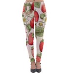 Strawberry Fruit Lightweight Velour Leggings
