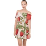 Strawberry Fruit Off Shoulder Chiffon Dress