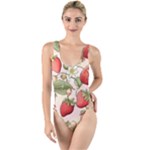 Strawberry Fruit High Leg Strappy Swimsuit