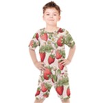 Strawberry Fruit Kids  T-Shirt and Shorts Set
