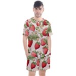 Strawberry Fruit Men s Mesh T-Shirt and Shorts Set