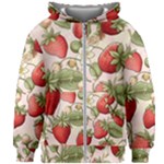 Strawberry Fruit Kids  Zipper Hoodie Without Drawstring