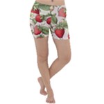 Strawberry Fruit Lightweight Velour Yoga Shorts