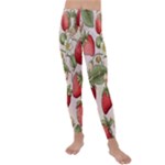 Strawberry Fruit Kids  Lightweight Velour Leggings