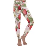 Strawberry Fruit Kids  Lightweight Velour Classic Yoga Leggings
