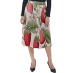 Strawberry Fruit Classic Velour Midi Skirt 