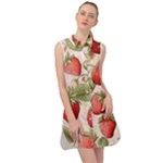 Strawberry Fruit Sleeveless Shirt Dress