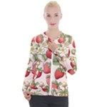Strawberry Fruit Casual Zip Up Jacket