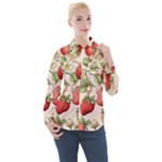Strawberry Fruit Women s Long Sleeve Pocket Shirt