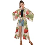 Strawberry Fruit Maxi Kimono