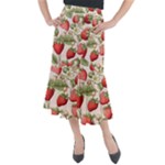Strawberry Fruit Midi Mermaid Skirt