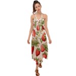 Strawberry Fruit Halter Tie Back Dress 