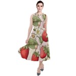 Strawberry Fruit Round Neck Boho Dress