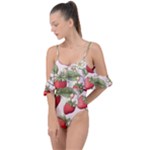 Strawberry Fruit Drape Piece Swimsuit