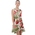 Strawberry Fruit Frill Swing Dress