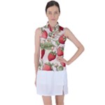 Strawberry Fruit Women s Sleeveless Polo T-Shirt