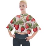 Strawberry Fruit Mock Neck T-Shirt