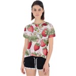 Strawberry Fruit Open Back Sport T-Shirt
