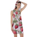 Strawberry Fruit Racer Back Hoodie Dress