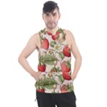 Strawberry Fruit Men s Sleeveless Hoodie
