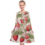 Strawberry Fruit Kids  Midi Sailor Dress