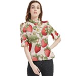 Strawberry Fruit Frill Neck Blouse