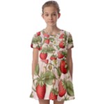 Strawberry Fruit Kids  Short Sleeve Pinafore Style Dress
