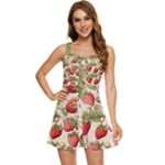 Strawberry Fruit Ruffle Edge Bra Cup Chiffon Mini Dress